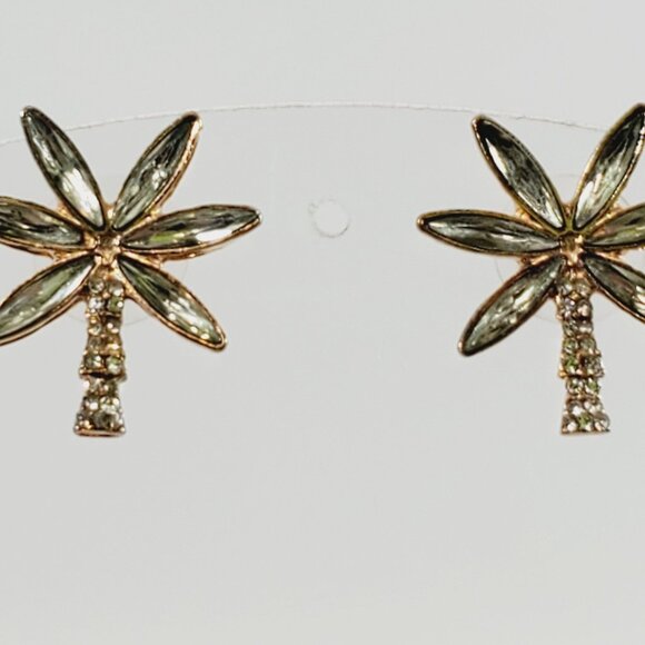 Crystal Palm Tree Earrings (93573) - Picture 1 of 2